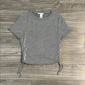 Striped Black and White Women's Top